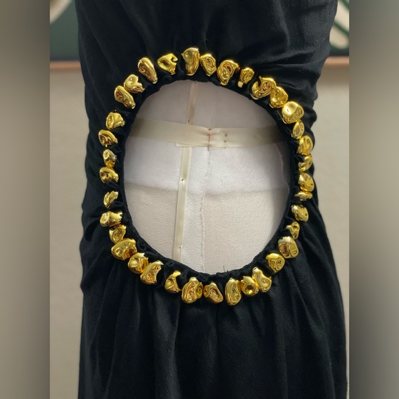 CULT GAIA SILVIA DRESS Black/Gold - Picture 13 of 15